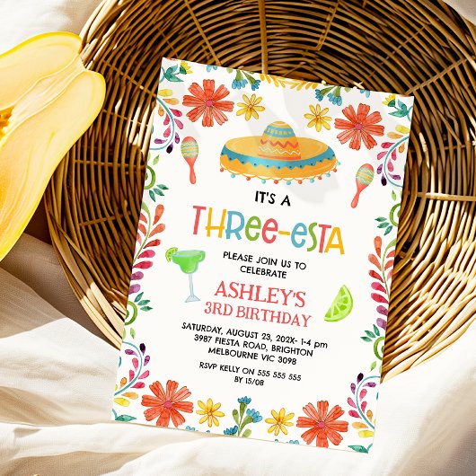 Mexikanischer mehrfarbiger Blumenstrauß Einladung