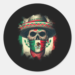 Mexikanischer Mexikaner Cinco De Mayo Tijuana Prid Runder Aufkleber