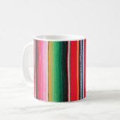 mexikanischer Mexiko-Name poncho serape Hintergrun Kaffeetasse (Vorderseite Links)