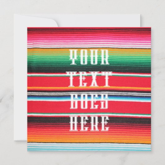 mexikanischer Mexiko-Poncho-Serienuntergrund Einladung (Vorderseite)