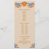 Mexikanischer Mit Monogramm Western Quinceanera Programm (Rückseite)