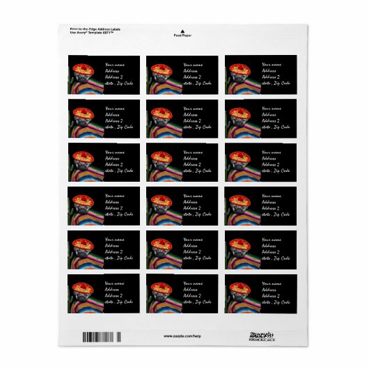 Mexikanischer Mops Adressaufkleber (Vorne)