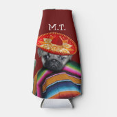 Mexikanischer Mops Hund personalisierter cooler Flaschenkühler (Vorderseite)
