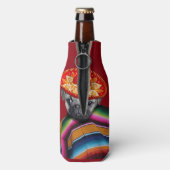 Mexikanischer Mops Hund personalisierter cooler Flaschenkühler (Flasche Rückseite)