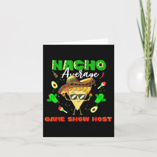 Mexikanischer Nacho Average Game Show Host Karte (Vorderseite)