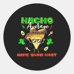 Mexikanischer Nacho Average Game Show Host Runder Aufkleber