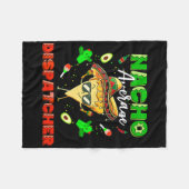 Mexikanischer Nacho-Durchschnittlicher Dispatcher Fleecedecke (Vorderseite (Horizontal))