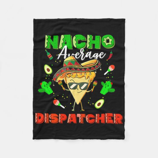 Mexikanischer Nacho-Durchschnittlicher Dispatcher Fleecedecke (Vorderseite)