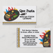 Mexikanischer Nahrungsmittelcuisine lodernder Visitenkarte (Vorne/Hinten)