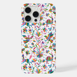 Mexikanischer Otomi-Stil Leuchtendes Muster iPhone 15 Pro Max Hülle