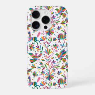 Mexikanischer Otomi-Stil Leuchtendes Muster iPhone 16 Pro Hülle