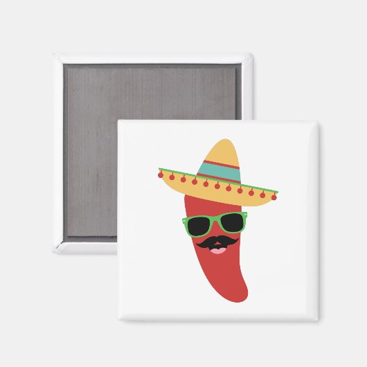 mexikanischer Paprika Magnet (Vorderseite/Rückseite)