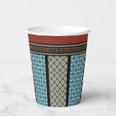 mexikanischer Patchwork-Stil 3 Pappbecher (Rückseite)