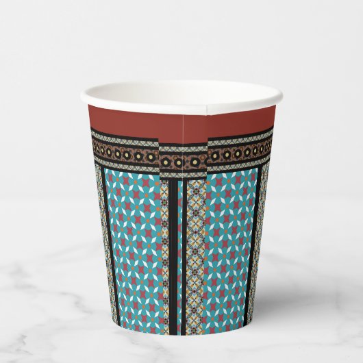 mexikanischer Patchwork-Stil 3 Pappbecher (Rechts)