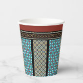 mexikanischer Patchwork-Stil 3 Pappbecher (Vorderseite)