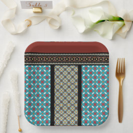 mexikanischer Patchwork-Stil 3 Pappteller