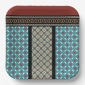 mexikanischer Patchwork-Stil 3 Pappteller (Vorderseite)