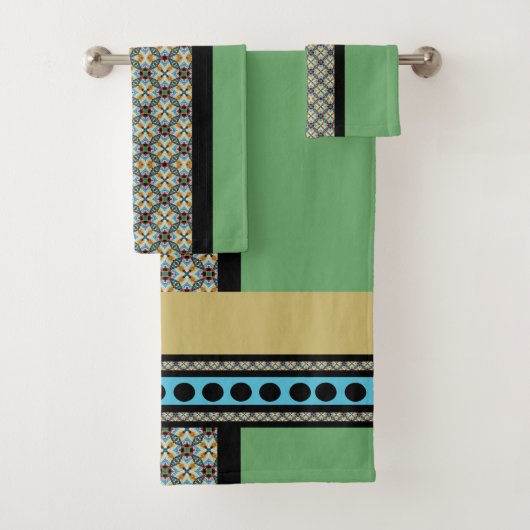 mexikanischer Patchwork-Stil Badhandtuch Set (Insitu)