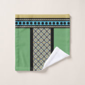 mexikanischer Patchwork-Stil Badhandtuch Set (Waschlappen)