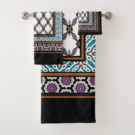 mexikanischer Patchwork-Stil Badhandtuch Set (Insitu)