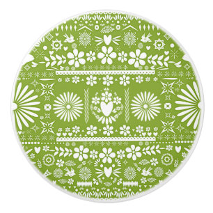 Mexikanischer Picado Limette Avocado Grüner Papier Keramikknauf