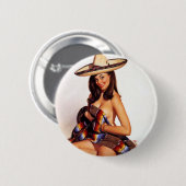 Mexikanischer Pin Up Button (Vorne & Hinten)