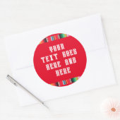 mexikanischer Poncho-Deckenaufkleber Runder Aufkleber (Umschlag)