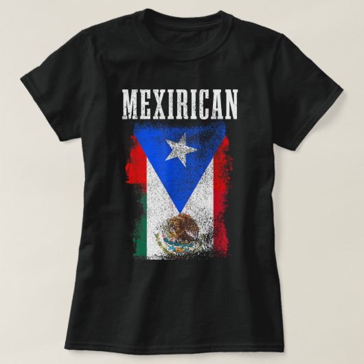 Mexikanischer Puerto Rico Mix Mexiko Puerto Rico P T-Shirt (Design vorne)