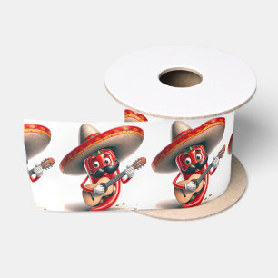 Mexikanischer roter Chili-Pfeffer-Gitarrist Satinband