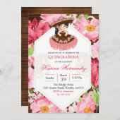 Mexikanischer Rustikaler Charra Pink Einladung (Vorne/Hinten)