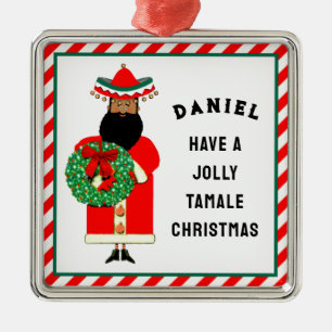 Mexikanischer Santa-Keramikschmuck Ornament Aus Metall
