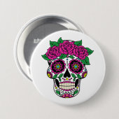 Mexikanischer Schädel 2 Button (Vorne & Hinten)