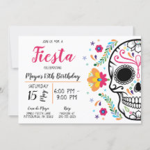Mexikanischer Schädel Blumenfiesta zum Geburtstag