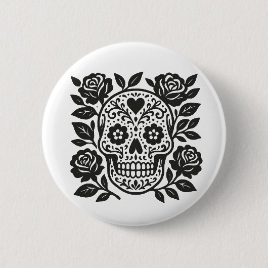 Mexikanischer Schädel Button (Vorderseite)