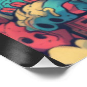 mexikanischer Schädel, Dia de Los Muer, Poster (Ecke)