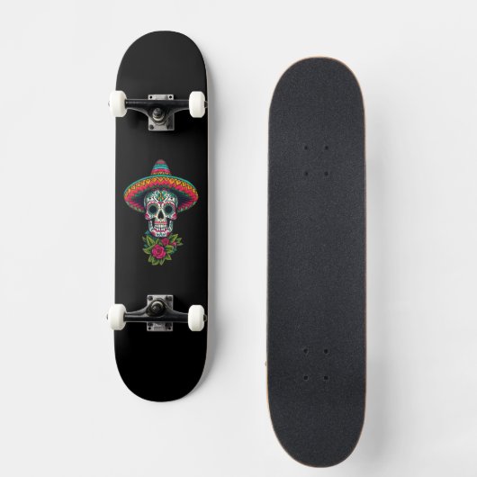 Mexikanischer Schädel Skateboard (Vorderseite)