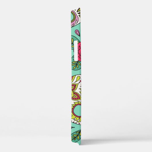 mexikanischer Schädel und Blume, nahtlos. Case-Mate iPhone Hülle (Rückseite / Rechts)