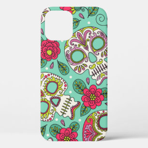 mexikanischer Schädel und Blume, nahtlos. Case-Mate iPhone Hülle