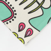 mexikanischer Schädel und Blume, nahtlos. Fleecedecke (Ecke)