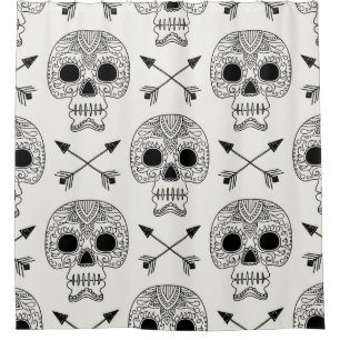 Mexikanischer Schädeltag Duschvorhang