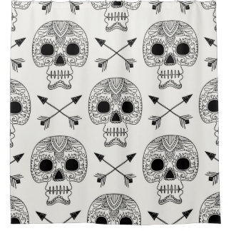 Mexikanischer Schädeltag Duschvorhang