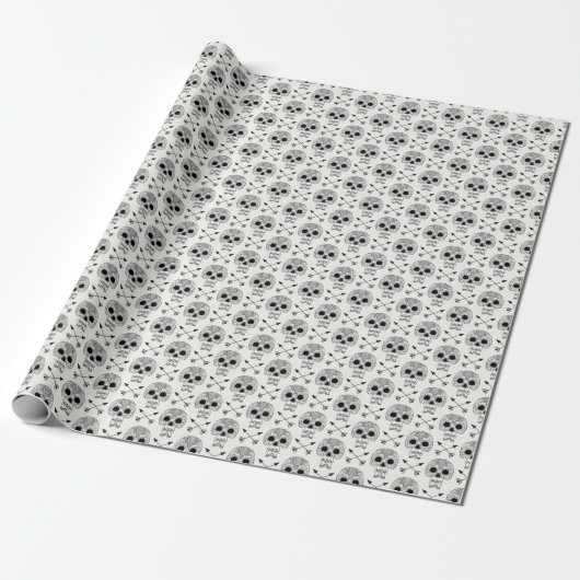 Mexikanischer Schädeltag Geschenkpapier (Ungerollt)