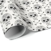 Mexikanischer Schädeltag Geschenkpapier (Rolleneckpunkt)