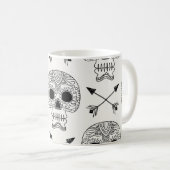 Mexikanischer Schädeltag Kaffeetasse (VorderseiteRechts)