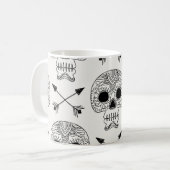 Mexikanischer Schädeltag Kaffeetasse (Vorderseite Links)