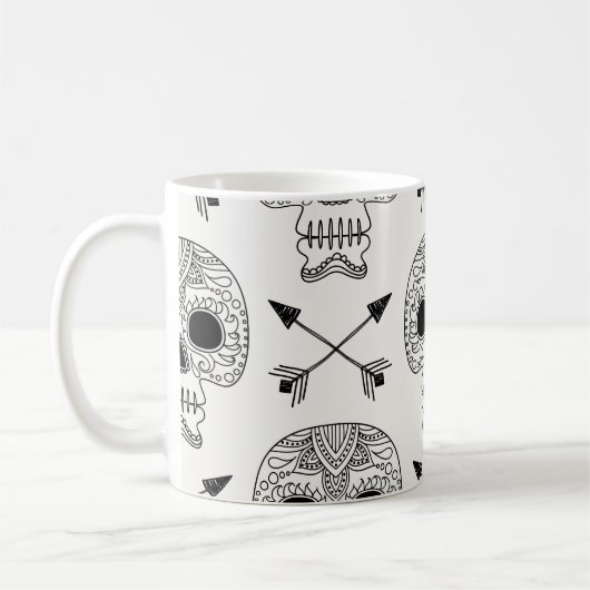 Mexikanischer Schädeltag Kaffeetasse (Links)