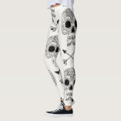 Mexikanischer Schädeltag Leggings (Links)