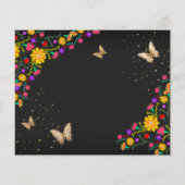 Mexikanischer Schwarzer Schmetterling Quinceanera (Rückseite)