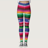 Mexikanischer Serape IHRER NAMEN Leggings Frauenhe (Vorderseite)