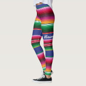 Mexikanischer Serape IHRER NAMEN Leggings Frauenhe (Links)